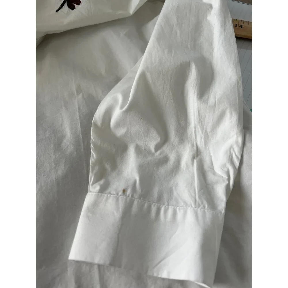 Embroidered Insect White Women's Top - Picture 9 of 9